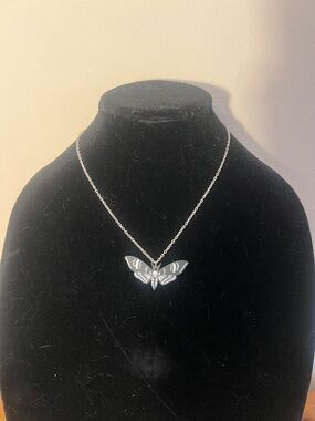 Gothic Death Moth Necklace